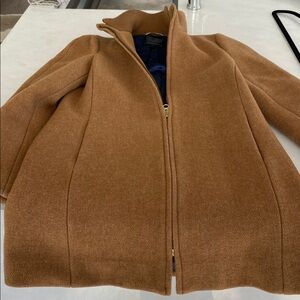 J. Crew Brown Italian Wool Jacket with Navy Lining